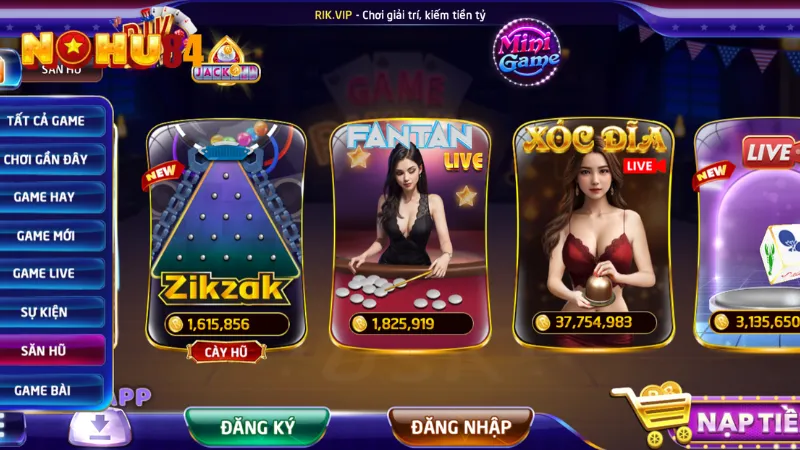 Nohu đổi thưởng Rikvip được đánh giá cao về uy tín và dịch vụ